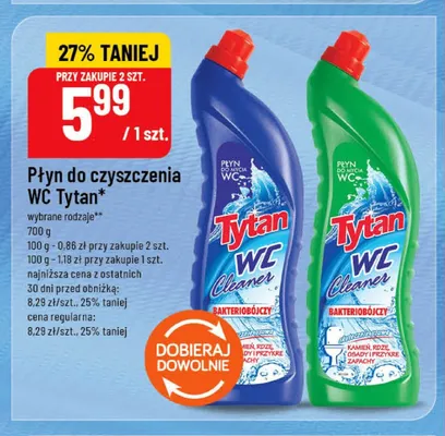 Płyn do czyszczenia WC Tytan promocja w POLOmarket