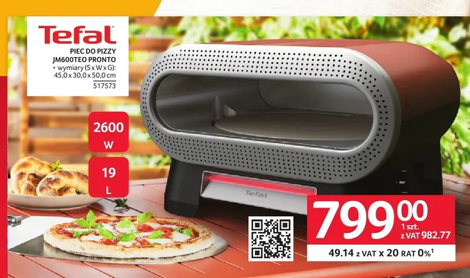 Piec do pizzy Tefal JM600TEO Pronto promocja w Selgros