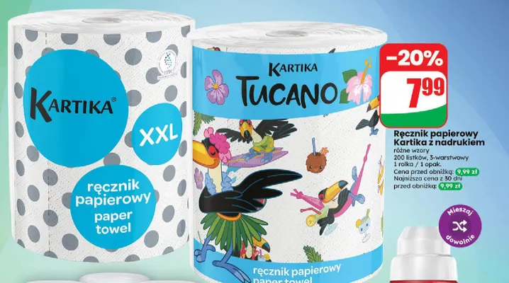 Ręcznik papierowy Kartika z nadrukiem promocja w Dino