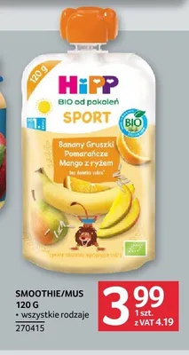 Smoothie mus HiPP Sport promocja w Selgros