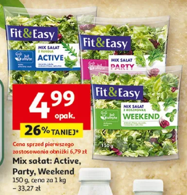 Mix sałat Fit&Easy Weekend promocja w Auchan