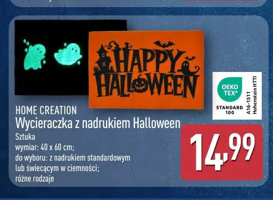 Wycieraczka z nadrukiem standardowym Halloween 40x60 cm Home Creation promocja w Aldi