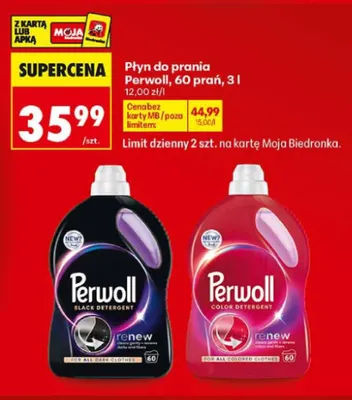Płyn do prania Perwoll Black promocja w Biedronka