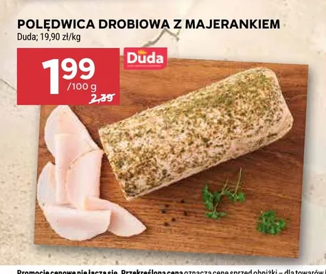 Polędwica drobiowa z majerankiem Duda promocja w Stokrotka