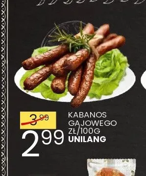 Kabanos Gajowego Unilang promocja w Wafelek