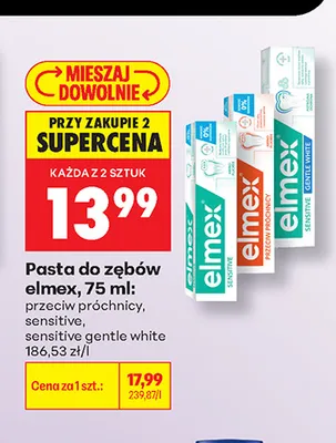 Pasta do zębów elmex przeciw próchnicy promocja w Biedronka