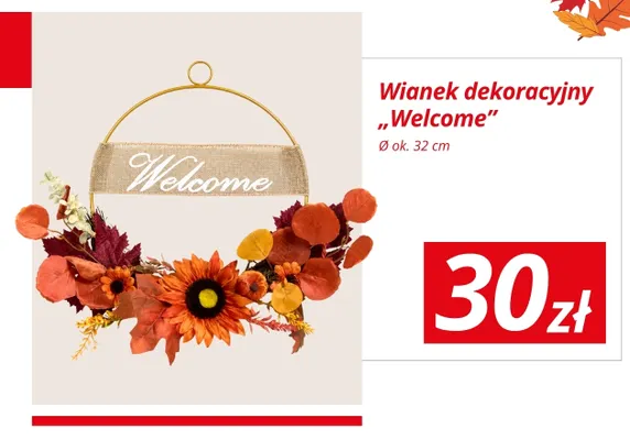 Wianek dekoracyjny Welcome promocja w KiK