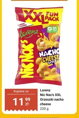 Orzeszki nacho cheese Lorenz NicNac's XXL promocja w Dino