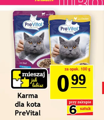 Karma dla kota PreVital z kurczakiem promocja w Gram Market