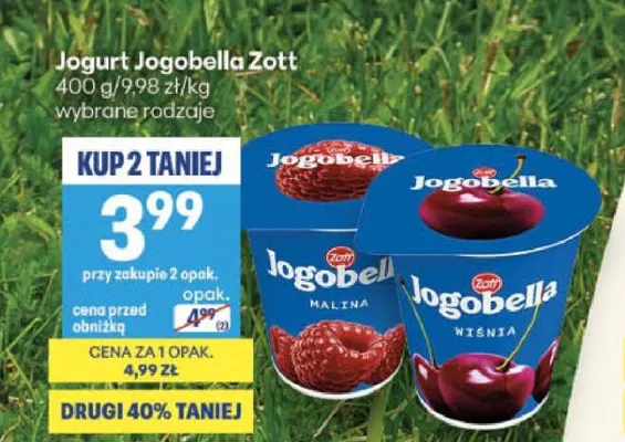 Jogurt Jogobella Zott wiśnia promocja w Delikatesy Centrum