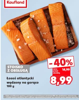 Łosoś atlantycki wędzony na gorąco promocja w Kaufland