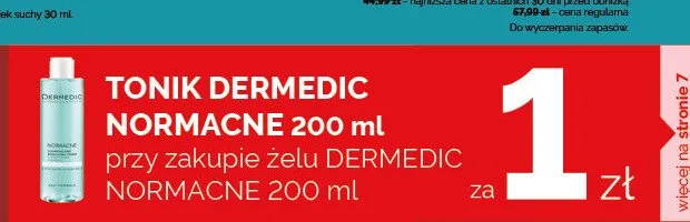 Tonik DERMEDIC NORMACNE promocja w Ziko Dermo