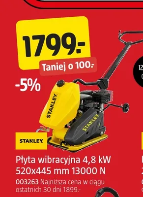 Płyta wibracyjna Stanley promocja w Jula