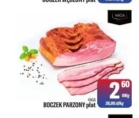 Boczek parzony płat Haga promocja w Tomi Markt