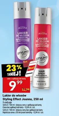 Lakier do włosów Styling Effect Joanna, 250 ml promocja w Twój Market