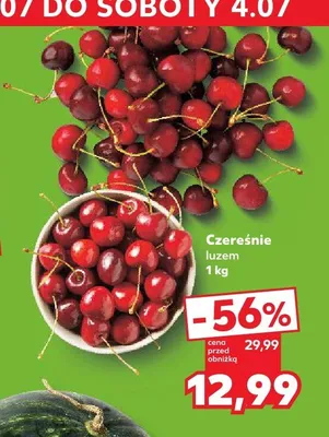 Czereśnie luzem promocja w Kaufland