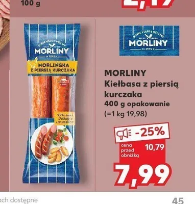 Kiełbasa z piersią kurczaka Morliny promocja w Kaufland