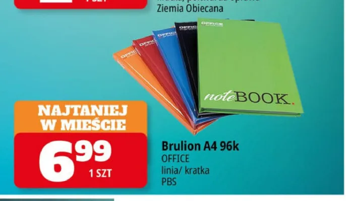 Brulion A4 96k OFFICE kratka PBS promocja w Leclerc