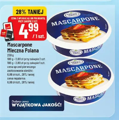 Mascarpone Mleczna Polana promocja w POLOmarket