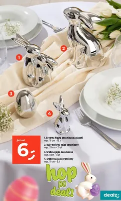 Srebrny zając ceramiczny promocja w Dealz