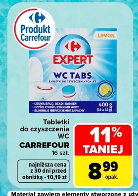 Tabletki do czyszczenia WC Carrefour Expert promocja w Carrefour Market