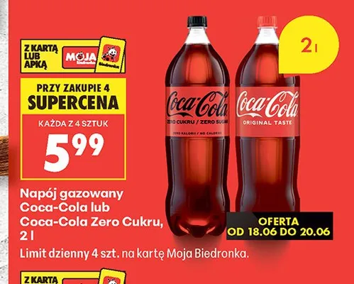Napój gazowany Coca-Cola promocja w Biedronka