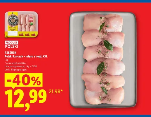 Polski kurczak - mięso z nogi XXL Rzeźnik promocja w Lidl