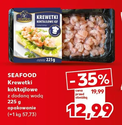 Krewetki koktajlowe z dodaną wodą Seafood promocja w Kaufland