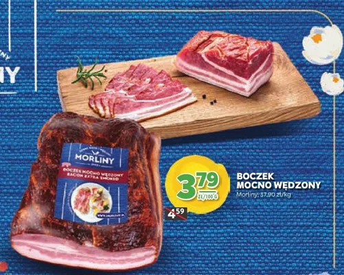 Boczek mocno wędzony Morliny promocja w Stokrotka