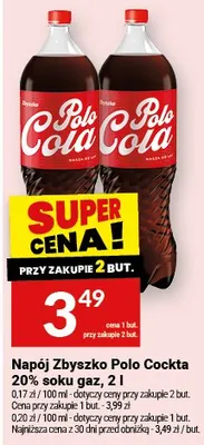 Napój Zbyszko Polo Cockta 20% soku gaz promocja w Twój Market