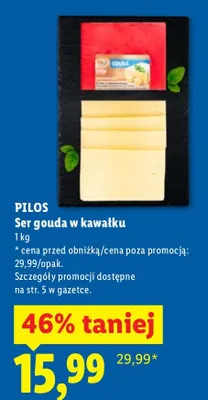 Ser gouda w kawałku promocja w Lidl
