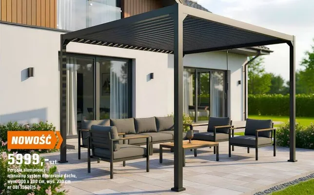 Pergola aluminiowa promocja w OBI