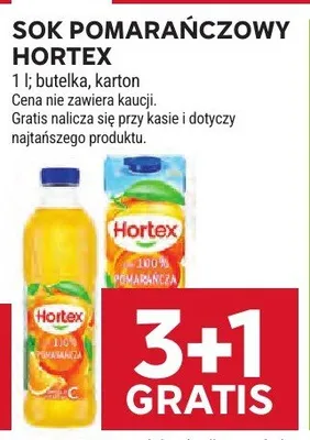 Sok pomarańczowy Hortex butelka promocja w Stokrotka