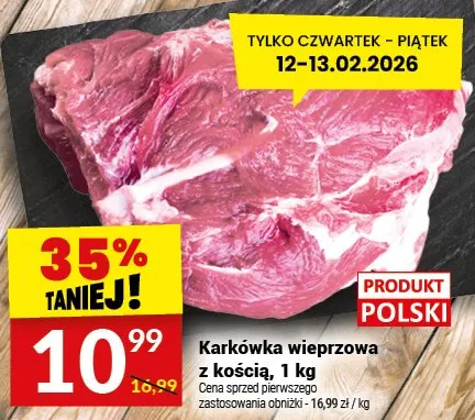 Karkówka wieprzowa z kością promocja w Twój Market