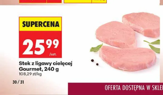 Stek z ligawy cielęcej Gourmet promocja w Biedronka