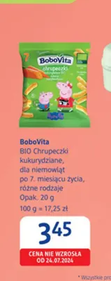 Chrupeczki kukurydziane dla niemowląt po 7. miesiącu życia BoboVita promocja w Drogerie DM