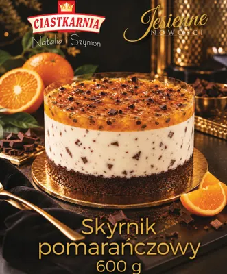 Skyrnik pomarańczowy Ciastkarnia Natalia i Szymon promocja w TOPAZ