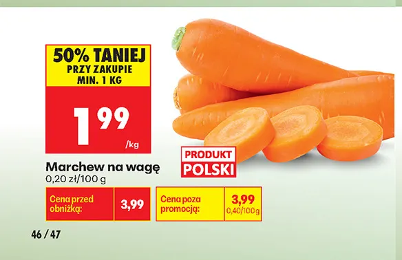 Marchew promocja w Biedronka