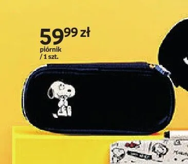 Piórnik Snoopy czarny owalny promocja w Empik