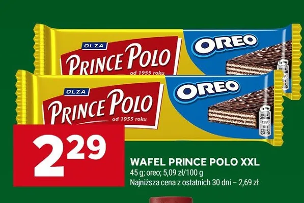 Wafel Prince Polo XXL Oreo promocja w Stokrotka