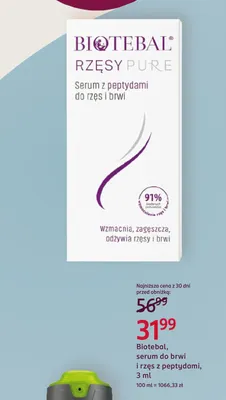 Serum do brwi i rzęs z peptydami Biotebal promocja w Rossmann