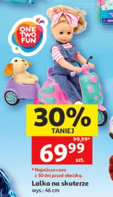 Lalka na skuterze wys. 46cm promocja w Auchan