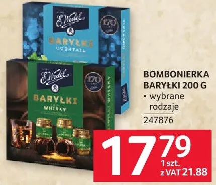 Bombonierka BARYŁKI 200 G promocja w Selgros