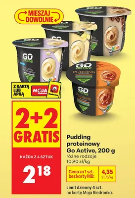 Pudding proteinowy różne rodzaje promocja w Biedronka