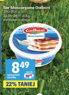 Ser mascarpone Galbani promocja w Delikatesy Centrum
