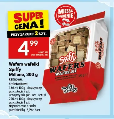 Wafers wafelki Spiffy Millano promocja w Twój Market