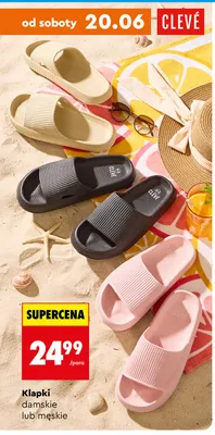 Klapki męskie CLEVÉ promocja w Biedronka