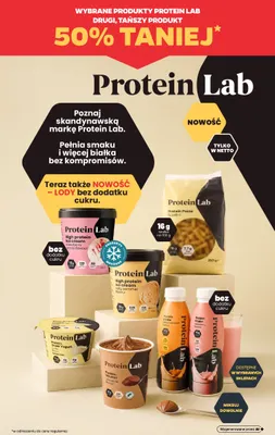 Napój proteinowy Shake strawberry flavour Protein Lab promocja w Netto