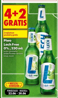Piwo bezalkoholowe Lech Free elderflower-lemon promocja w Biedronka