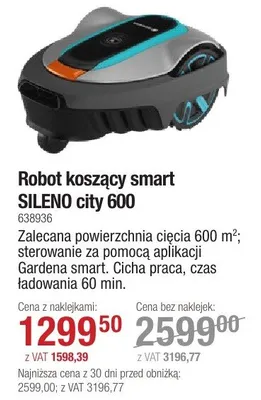 Robot koszący smart Gardena Sileno city 600 promocja w Selgros